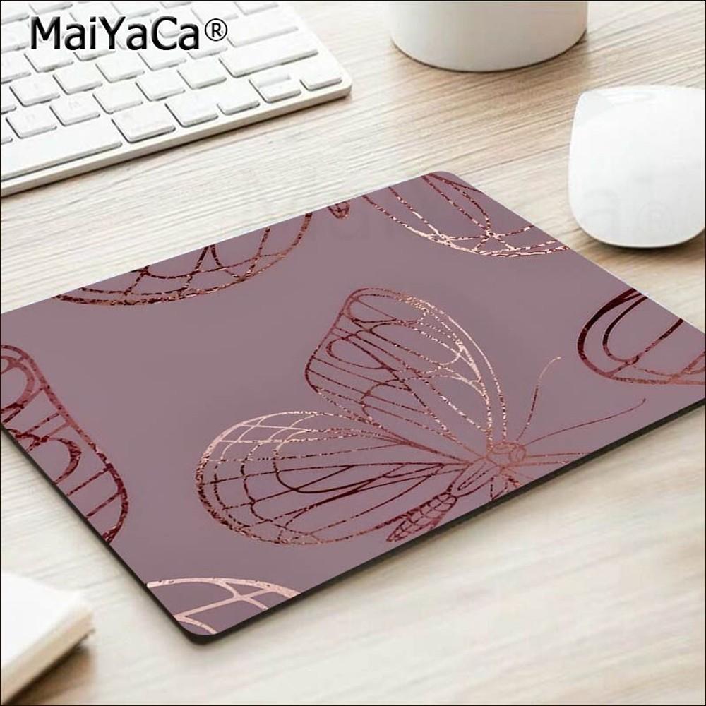 Butterfly Mousepad Rubber Small Thickened Mouse Pad Gaming Keyboard Table Mat Office Supplies Room Decor For PC Mouse Carpet