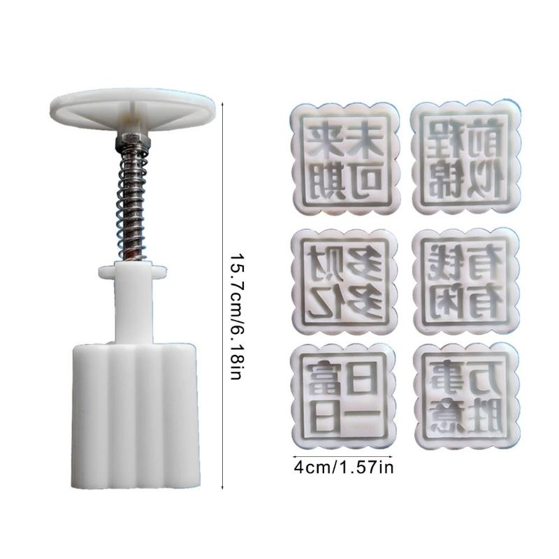 Characters Pattern Moon Cake Press Molds Cookie Stamp Chinese MidAutumn Moon Cake Maker Decorating Tool for Cookie