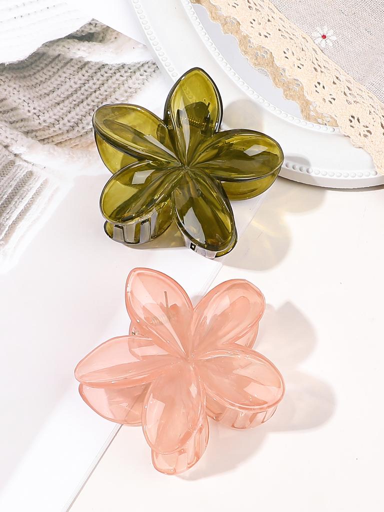 Große Bernsteinfarbene Blumen-Haarklammern Krallen-Haarklammern Für Damen Starke Styling-Haarklammern Niedliche Haarklammern Für Mädchen Geeignet Für Dickes Und Dünnes Haar