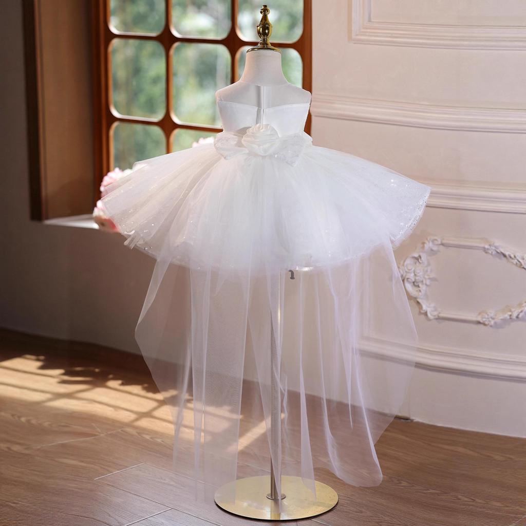 Flower Girl Piano Performance Wedding Dress for Little Girls - Princess First Birthday Costume