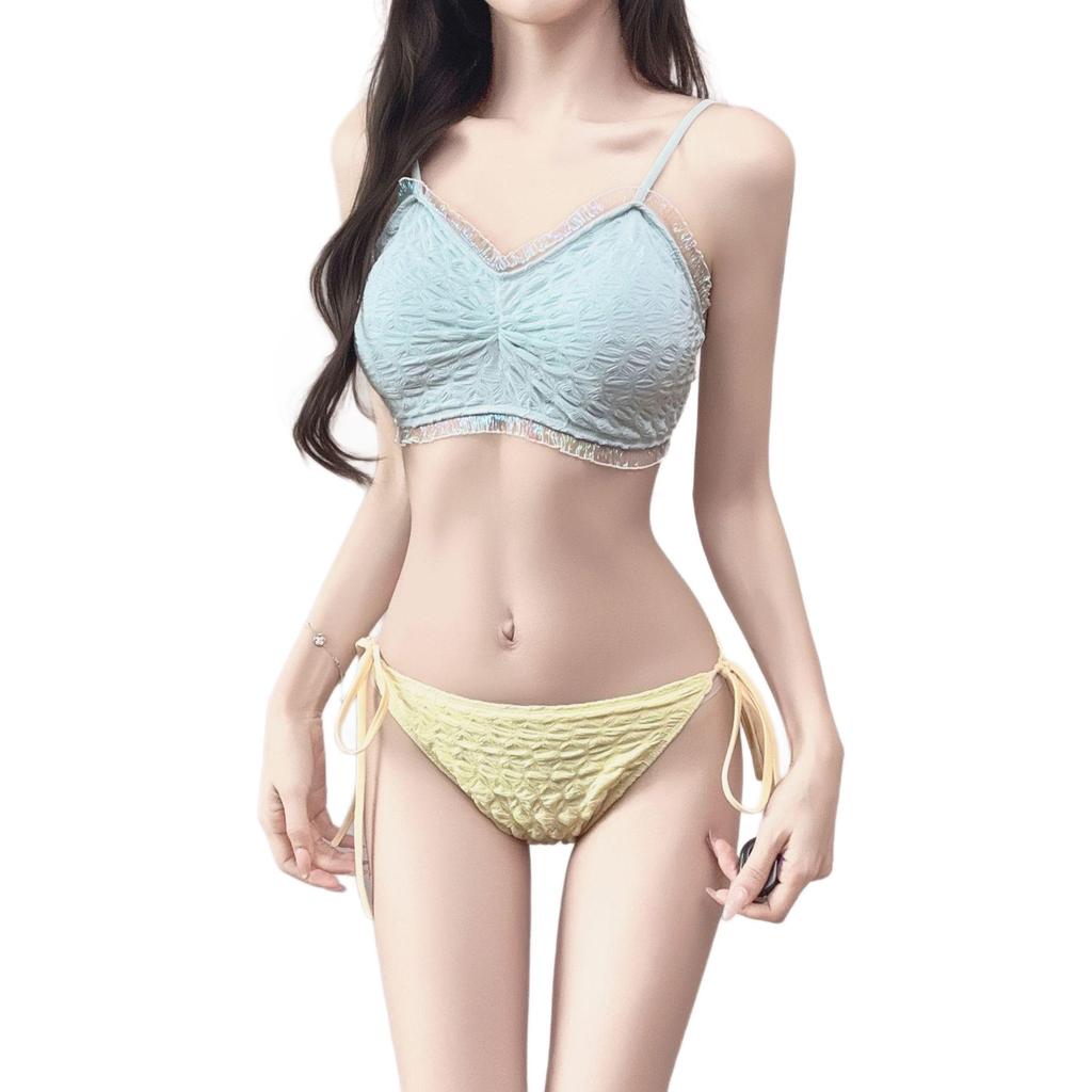 2026 Sexy Slimming Women's Three-Piece Bikini Set - Pure Desire Style Beach Swimwear