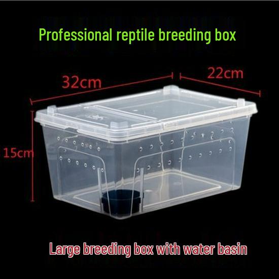 Reptile Habitat Tank for Silkworms, Spiders, Frogs, Snakes, Lizards, Snails, Insects, and Turtles