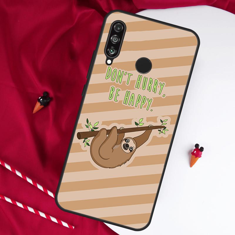 Sloth For Huawei Nova 12i 11i 8i 12s 9 10 SE Y90 Y60 Y70 Y72 Y61 Y91 P20 P30 P40 Lite P60 Pro Case