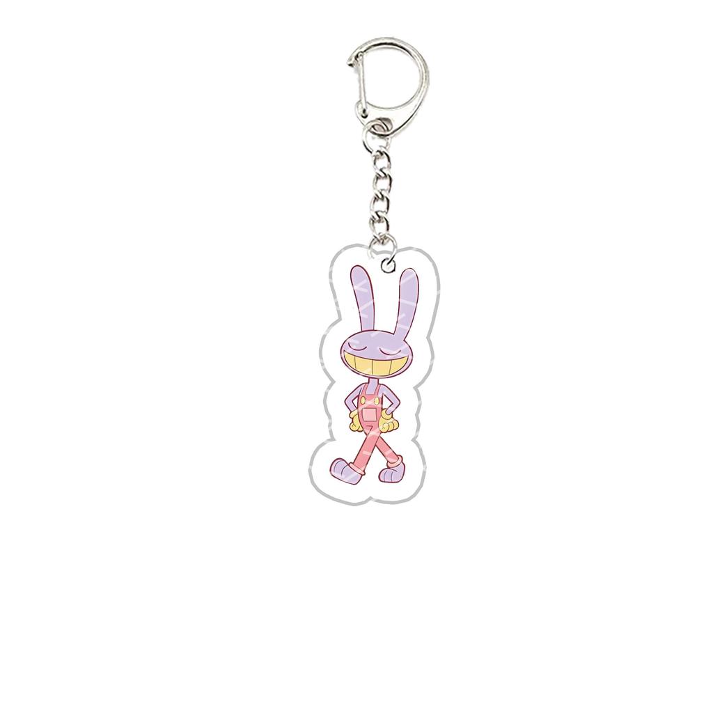 Acryl De Verbazingwekkende Digitale Circus Sleutelhanger Pomni Jax Ragatha Gangle Kinger Sleutelhanger Sleutelketting voor Accessoires Tas Fans Cadeau