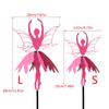 Garden Spinners Flower Fairy Dancing Wind Spinners Amidst Yard Stake Fairy Ballerinas Metal Ornament for Outdoor Supplies