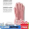 Men Women Thermal USB Warm Hand Heating Gloves Cycling Gloves Full Finger Touchscreen Road Mountain Bicycle Skiing Hiking Gloves