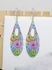 Ethnic Style Colorful Droplet Earrings Women's Cool Personality Exaggerate Style Droplet Pendant Earrings Versatile