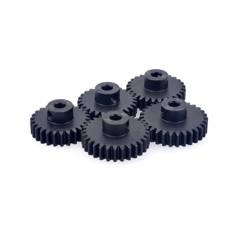 M1 5mm Welle 11-15Z 16-20Z 21-25Z 26-30Z Schwarzes Stahlmetallritzel Motorritzel für 1/8 1/10 RC Auto Modell Spielzeug Motorzubehör