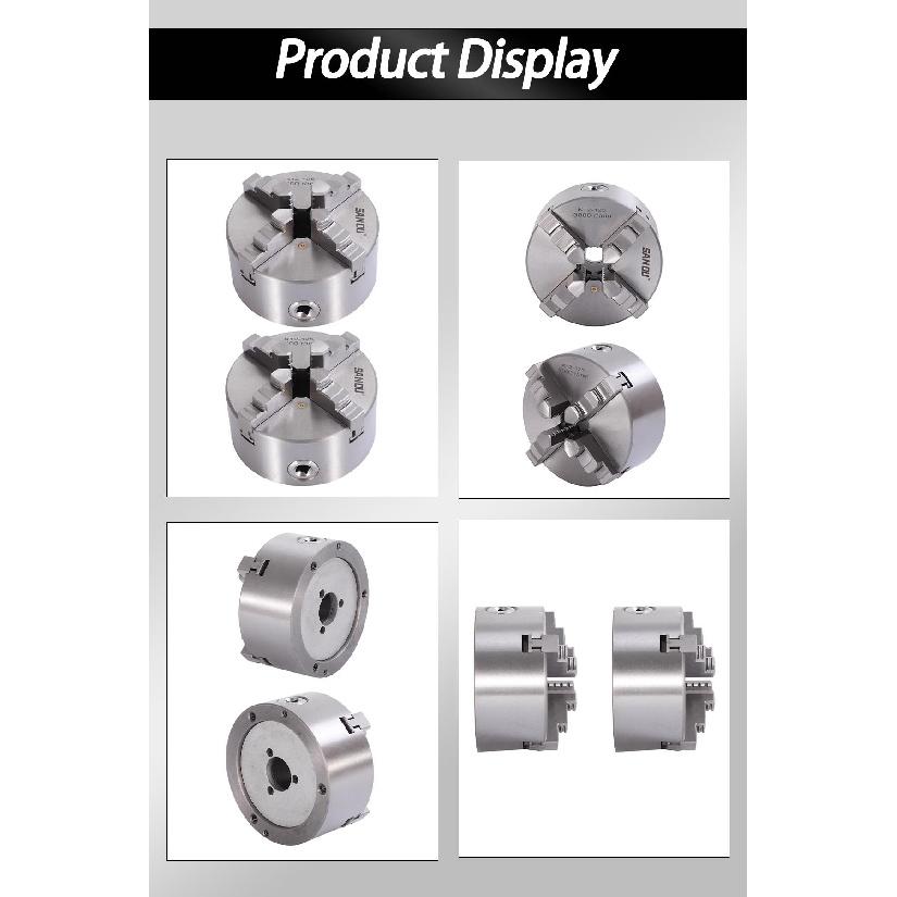4-Jaw K12-80/100/125/130/160/200/250mm Self-Centering Linkage Lathe Chuck with Chuck Wrench for CNC Rounter Engraving Milling Tire Chucks 1