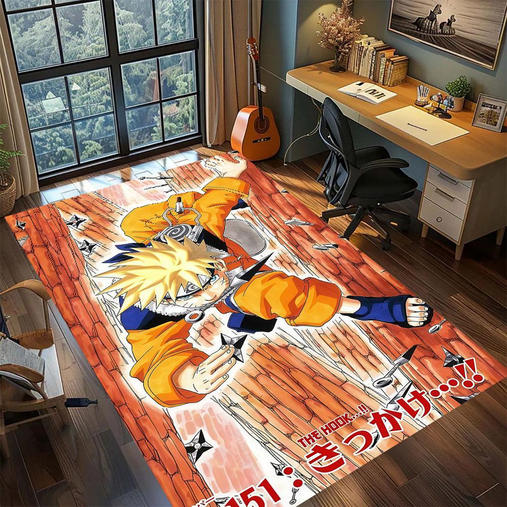 Naruto Anime Charakter Teppich für Wohnzimmer Schlafzimmer Heimdeko Coole Filmmatte Spielbodenmatte