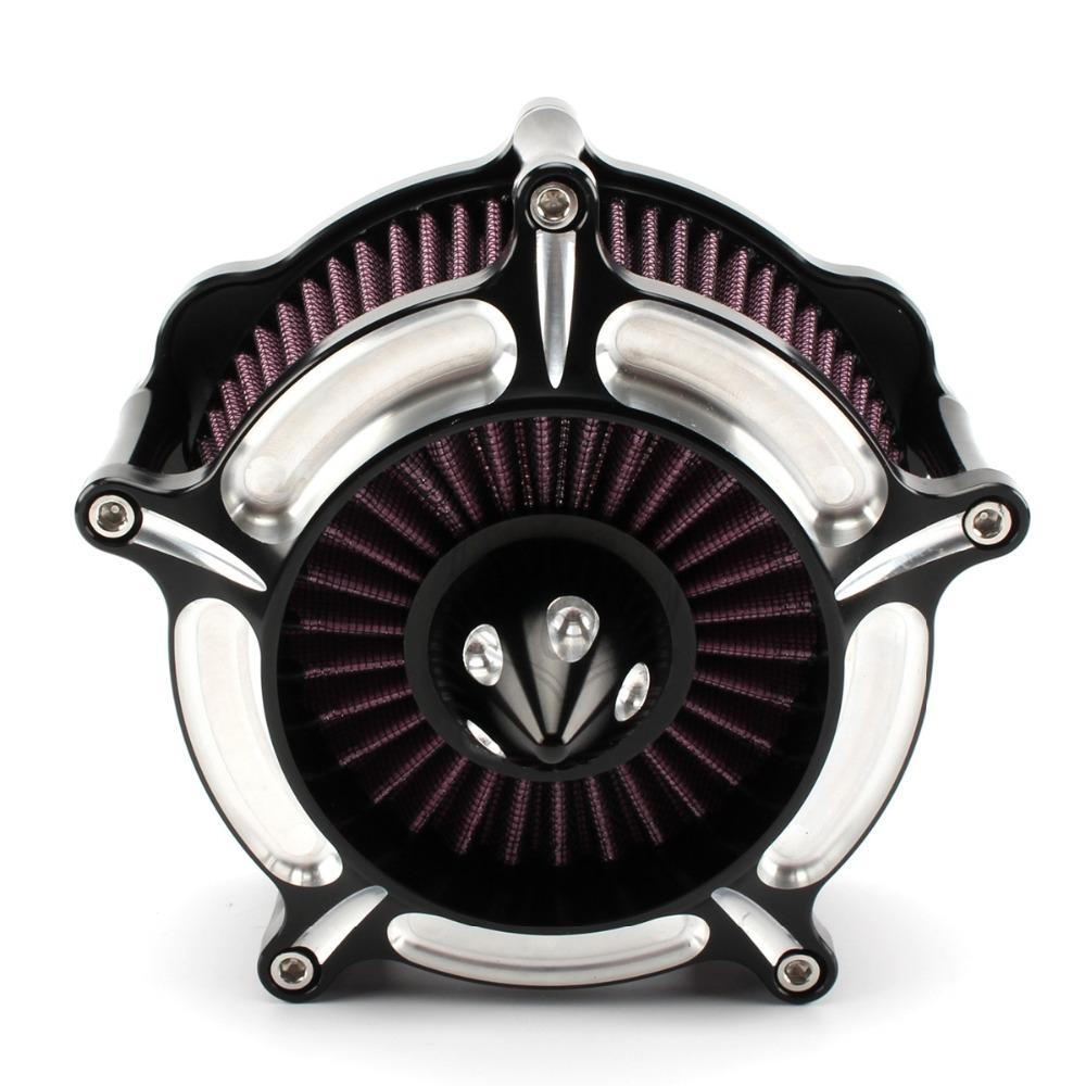 Motorcycle Air Filter Contrast Cut Turbine Air Cleaner Intake Filter For Harley Sportster XL883 1200 1991-2022 Filtre a Air Moto
