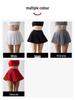 In-Stock High Waist Pleated Athletic Skort with Anti-Exposure and Quick-Drying Features, Side Pockets, and Midi Length