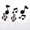 A84E-60 Pcs Music Notes Themed Cupcake Topper Paper Cake Inserts Card Wedding Cake Topper Decoration