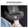 WET1 Car Seatbelt Buckle Protector Leather Anti Scratch Interior Guard For Volkswagen VW Passat Golf 4 5 6 Tiguan Polo Scirocco Jetta