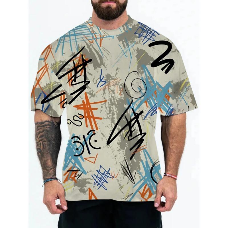 New Summer 3D Digital Printed European and American Adult Men's T-shirt