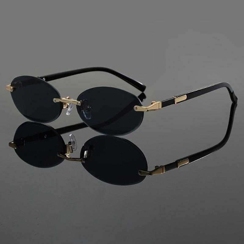 Stylish Rimless Oval Fashion Glasses for Men & Women  Perfect for Casual Wear Parties & Daily Activities