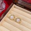 2024 High-End Pearl Stud Earrings: French Light Luxury Style for Women