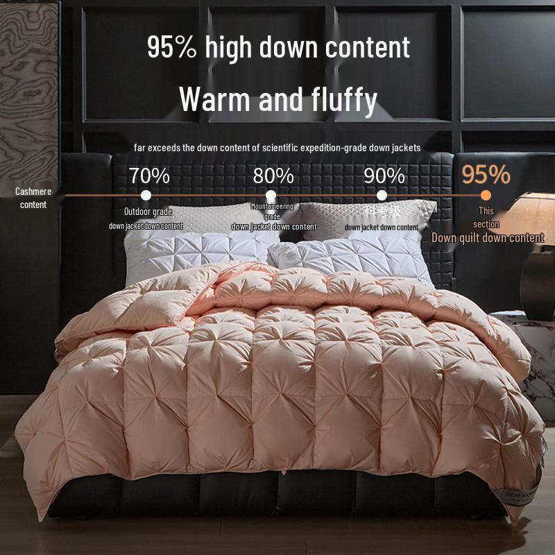 

Венгерское одеяло с 95% белым гусиным пухом, качество класса А 5А, зимнее одеяло из чистого хлопка. 150x200cm, 900g filling, Spring/Autumn