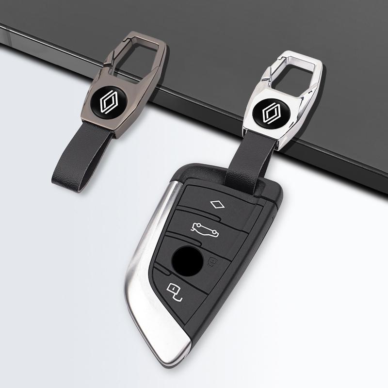 Interieurstickers Zinklegering Auto Sleutelgesp Auto Sleutelhanger Sleutelhanger Voor Renault Clio Koleos Megane Espace QM6 Kadjar Captur Sceni