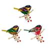 Fashionable Rhinestones Studded Sparrow Brooch In Sturdy Alloy Materials Portable for Everyday and Party Casual Wear