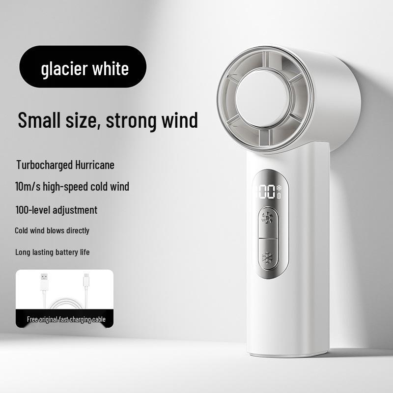 2026 Portable Mini Handheld Fan with Silent High-Speed Semiconductor Cooling for Outdoor Use 55.5x40x109mm