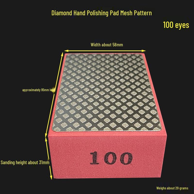 Diamond Hand Polishing Pad: Handheld Grinder & Tile Edger Whetstone 