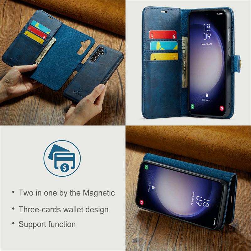Flip Leather Case for Samsung Galaxy A17 A56 A36 A16 A55 A35 A15 A54 A34 A24 A14 A53 A33 A13 A52 A72 A51 A71 Detachable Magnetc Wallet Card Back Cover