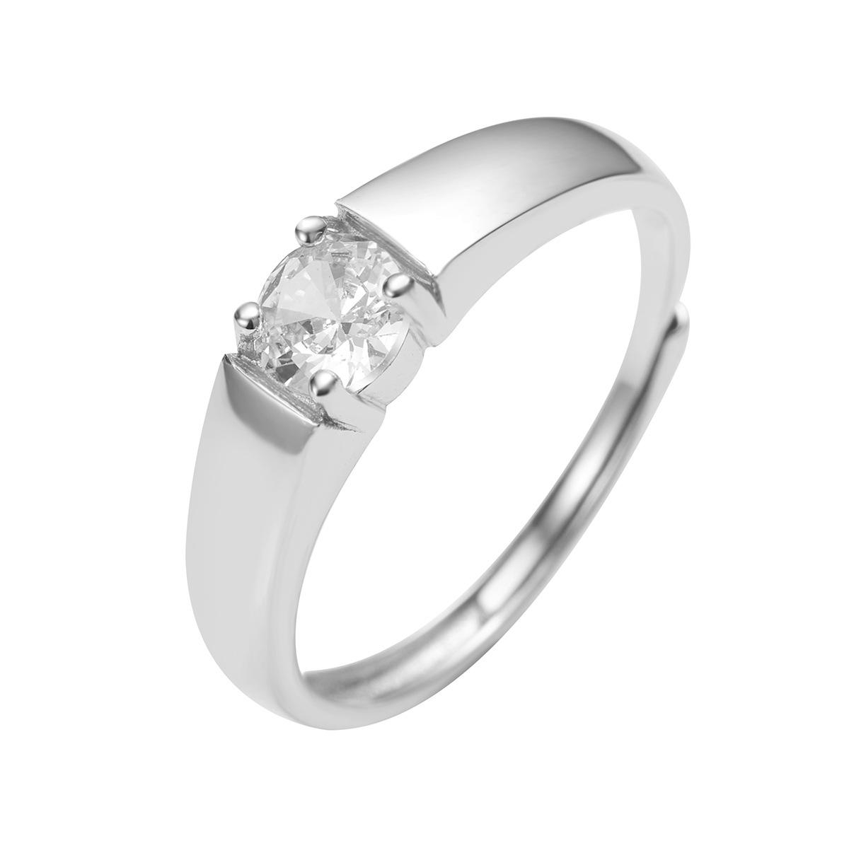 

Кольцо для влюбленной пары из стерлингового серебра S925, модное, легкое, роскошное, из циркония, мужское, высокочувственное кольцо для мужчин opening adjustable