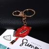 Sexy Lipsticking Lip-Key Chain RhinestOne Crystal Purse  CharmDecoration