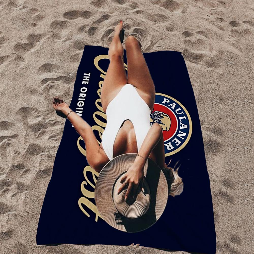 German Beer Paulaners Microfiber Beach Towel Absorbent Quick Dry Soft Yoga Swimming Resort Mountain Climbing Towel