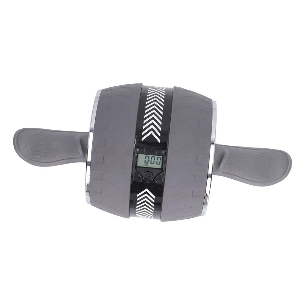 Bauchmuskelroller Rad Rumpfmuskulatur Training Automatischer Rückprall Übung Trainingsräder Grau