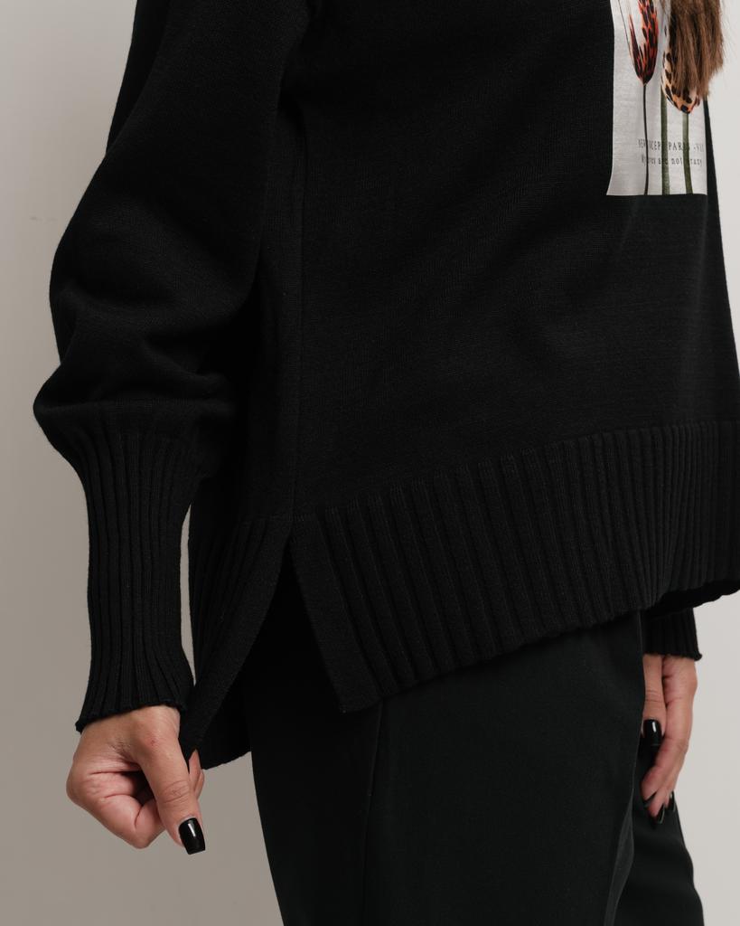 Women's Sweater Of White 10005 42 Black