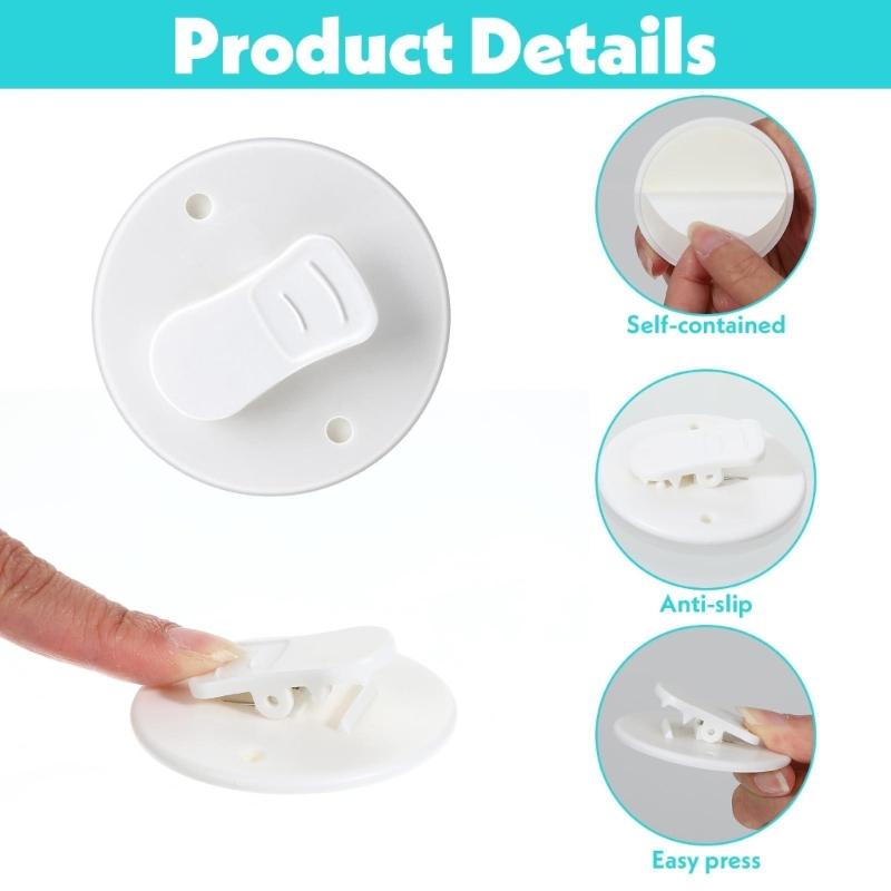Set of 8 Smooth Bath Curtain Clamps Rusts Resistant Drapery Clips Easy Operations Prevents Tearing Bathroom Essential