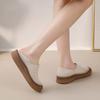 New V cut cow leather shoes for women luxury wide toe ballet flats ladies vintage slip on roman shoe top quality  moccasins