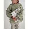 Boys'  Autumn and Winter Korean Version of The Knitted Round Neck Sweatshirt Solid Color Pullover Cotton Tops