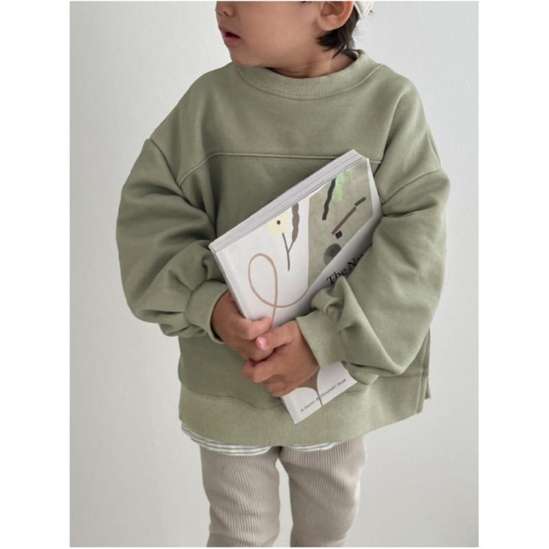 Boys' Autumn and Winter Korean Version of The Knitted Round Neck Sweatshirt Solid Color Pullover Cotton Tops