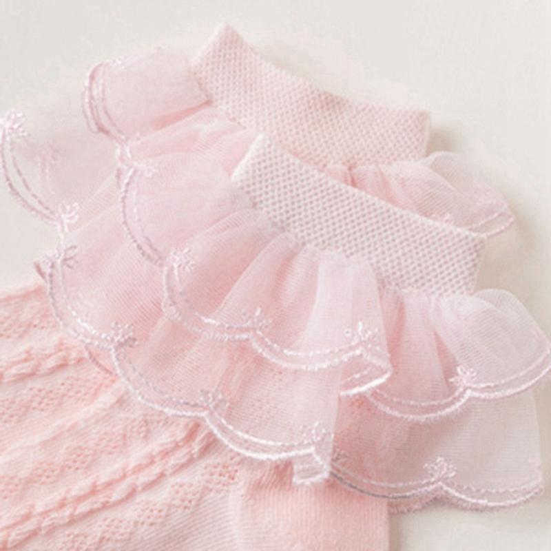 6 Paar Spitzensocken für Kinder und Mädchen, atmungsaktive Prinzessinnensocken