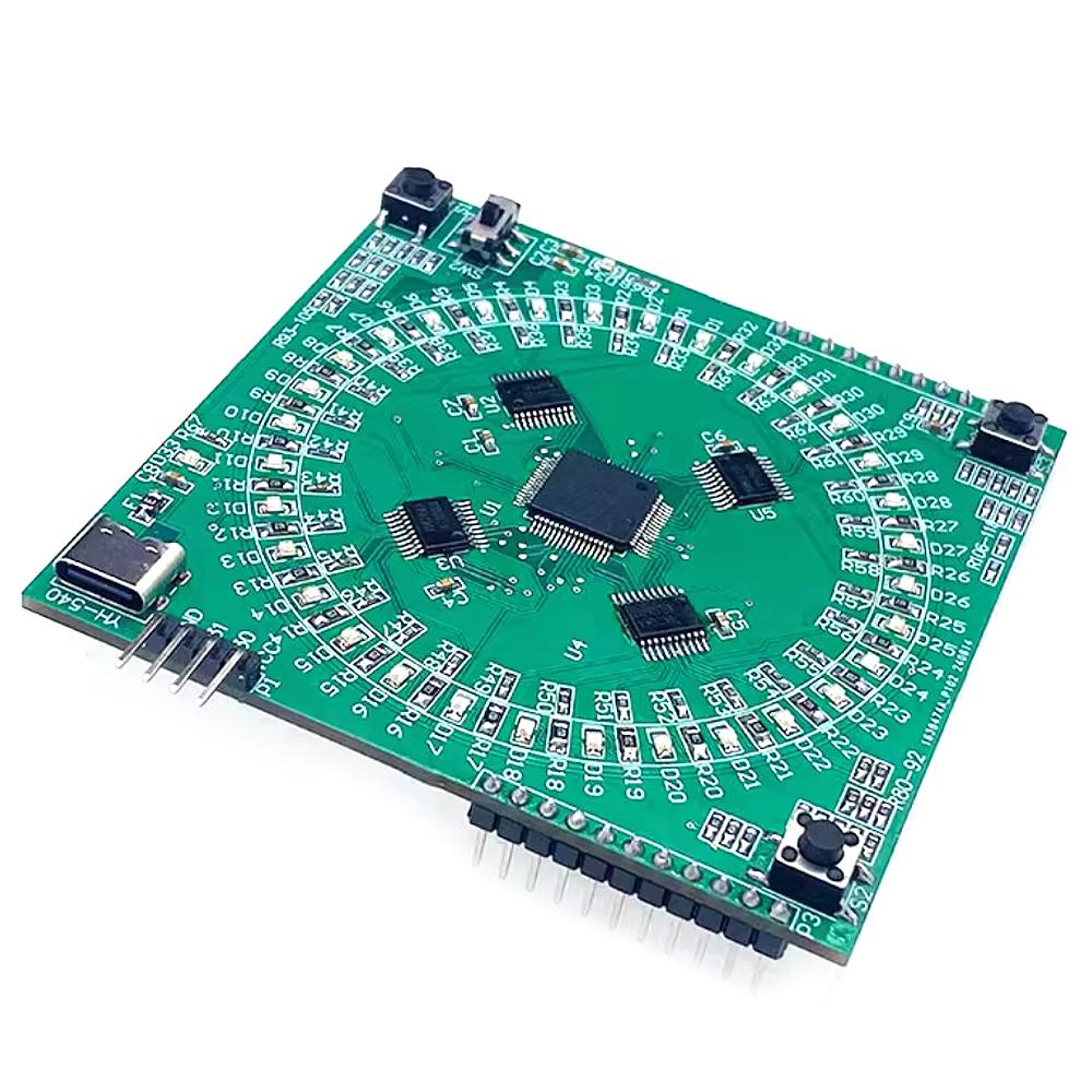 LQFP64 Lampa Płynąca LED Zestaw DIY Moduł Praktyki Lutowania PCB do Lutowania SMD Elektroniczne Komponenty Emitujące Światło dla Początkujących