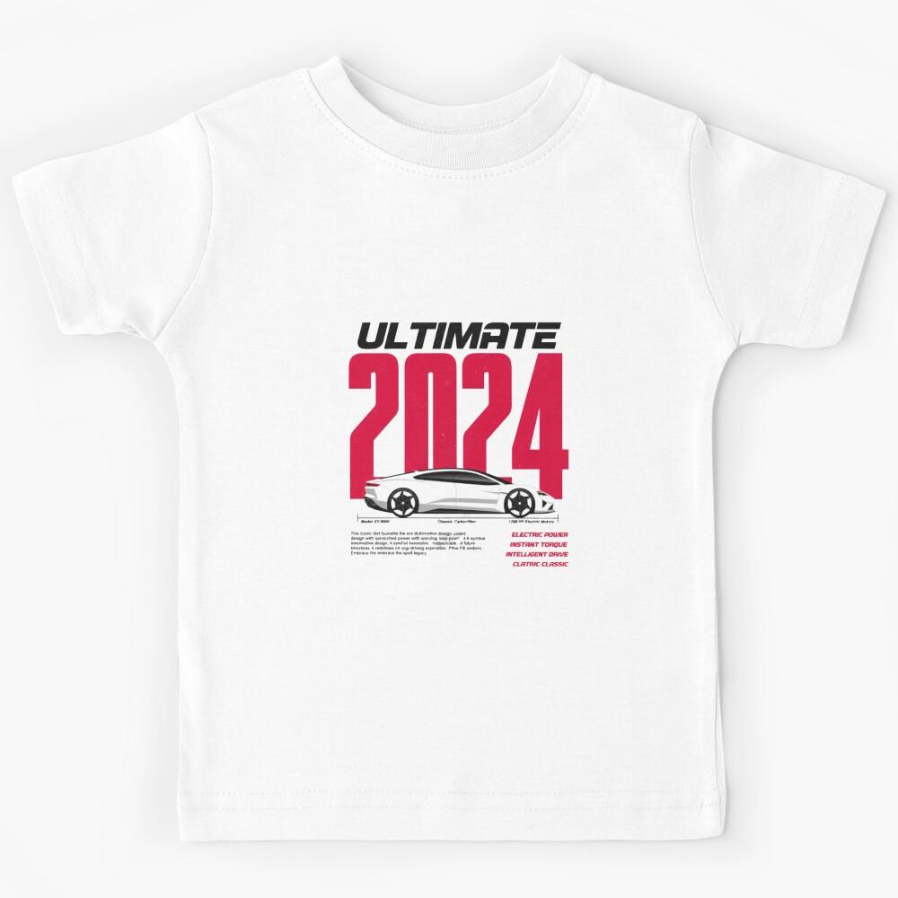 Ultimate 2024 Electric Supercar EV-9000 Future Concept Kids T-Shirt 130
