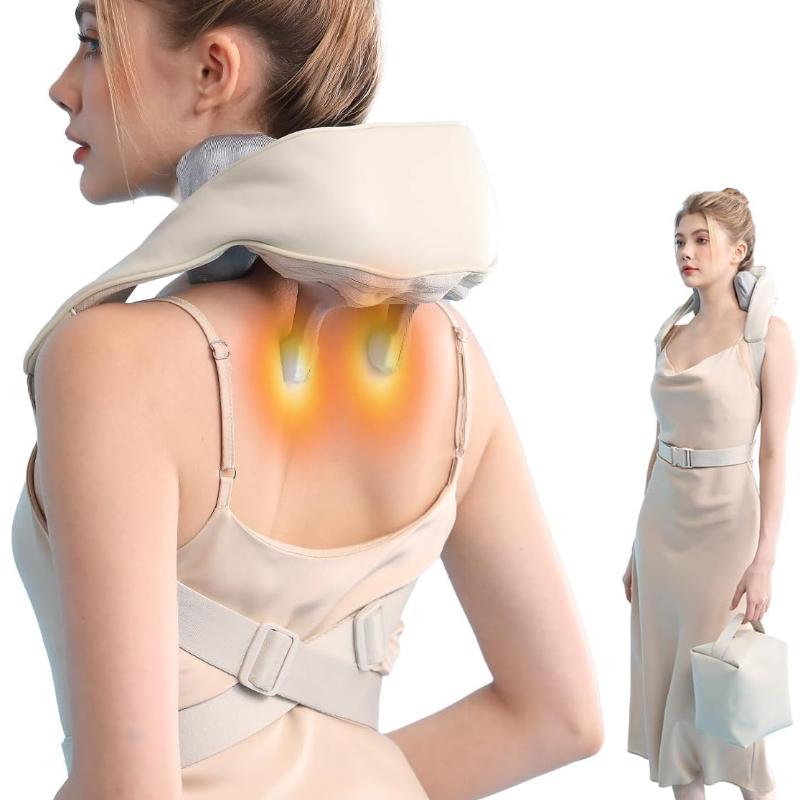 

Массажер для шеи с подогревом, Массажер для плеч, Массажер для спины, Массажер для трапециевидной мышцы глубокого воздействия, Массажная подушка для облегчения боли белый