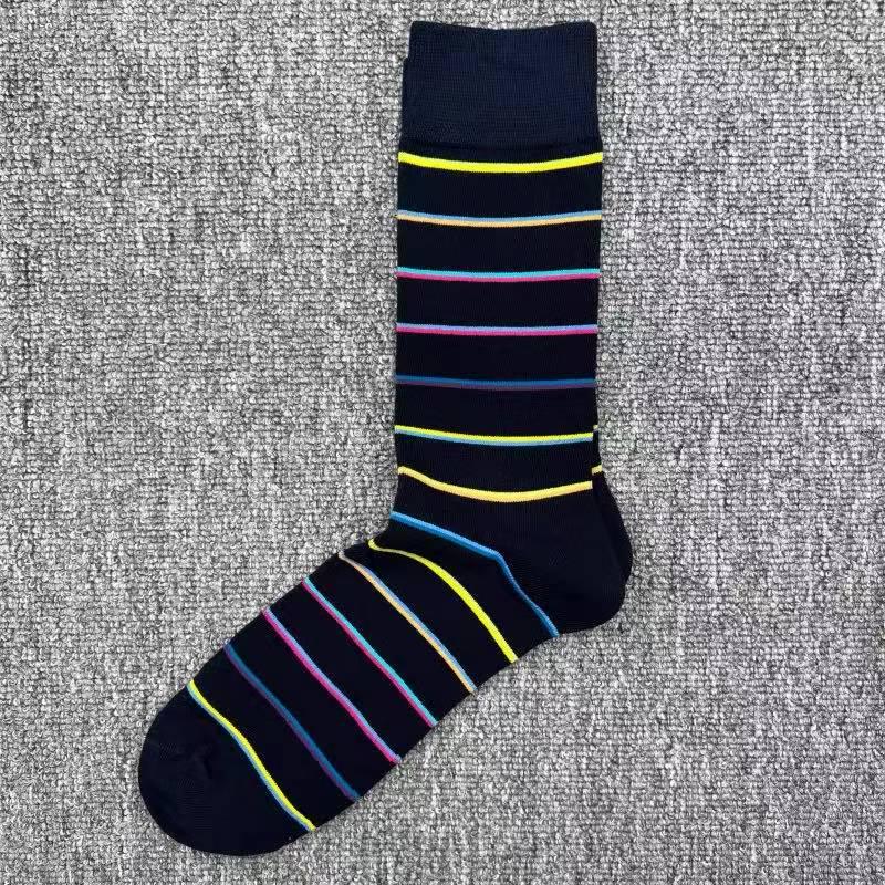 Happy Socks Men's Colorful Cartoon Astronaut Planet Floral Mid-Calf Socks, Large Size - Trendy Swedish Brand.