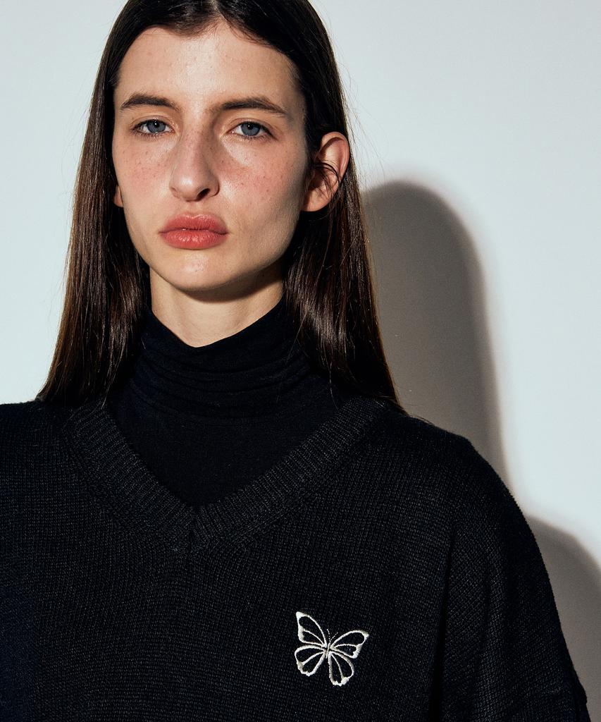 Nigaennikol Butterfly Signature Pullover Knit_Black
