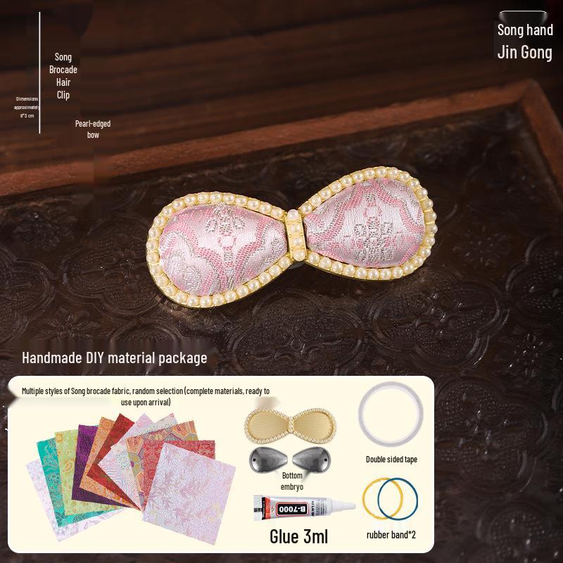 Imitation Song Brocade Hair Clip DIY Kit: Chinese Style Jewelry Accessories - Complete Set for Mother's Day Gifts