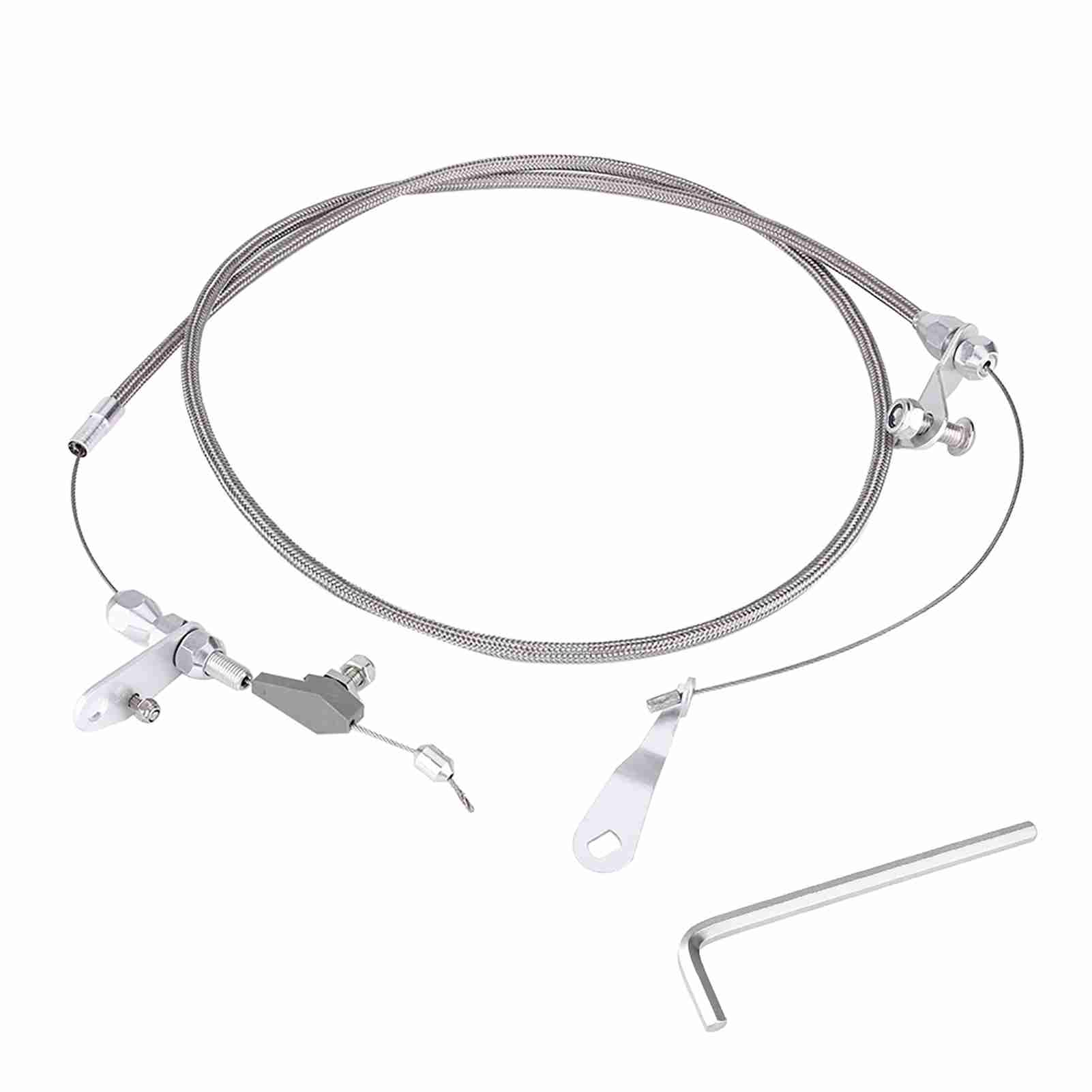 For Ford C6 Stainless Steel Braided Kick Down Cable Transmission Detent Kickdown Stainless Kick Down Cable белый