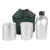 Zink Zinklegierung Wander Rucksackreisen Camping mit Abdecktasche Kochgeschirr Set Holzofen Tasse Set Feldflasche Tasse