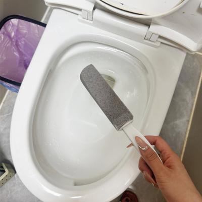 Pumice Stone Toilet Cleaner with Ergonomic Handle Natural Abrasive Limescale Remover Toilet Stain Remover Cleaning Scrubber