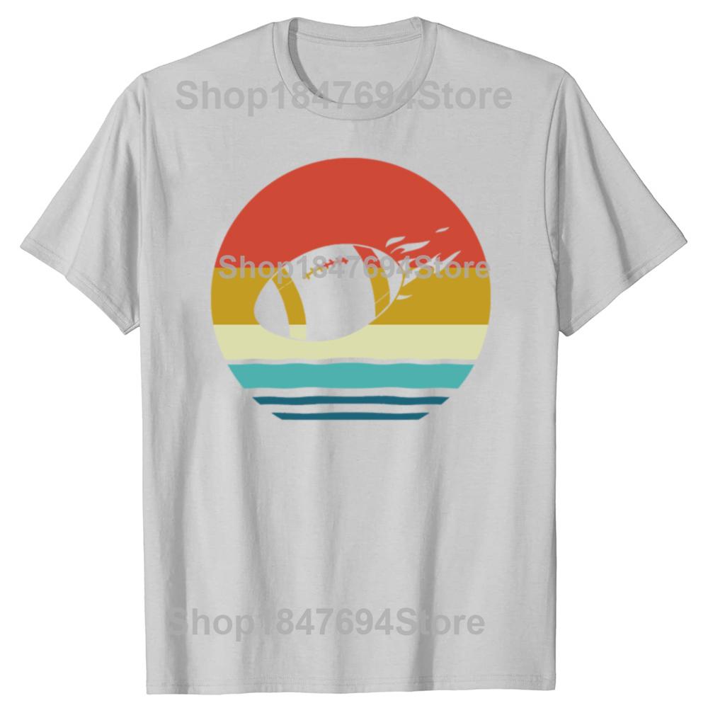 Rugby Vintage Retro Rugby Ball Player T Shirt Summer Graphic Cotton Streetwear Short Sleeve Birthday Gift T-shirt Mens Clothing