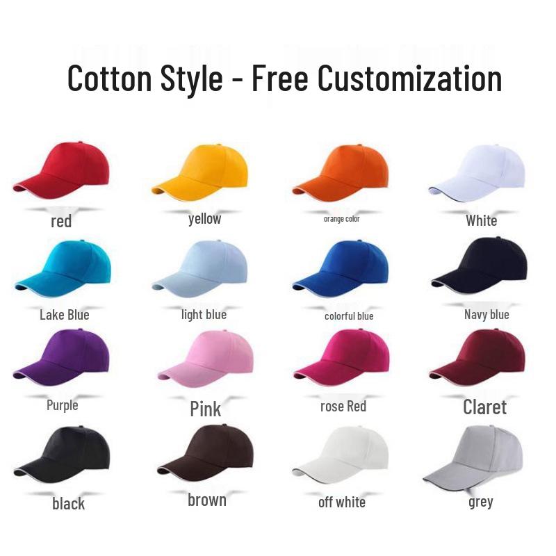 

White Cotton Sports Meet Hat with Logo for Students and Children Blank - Min 10