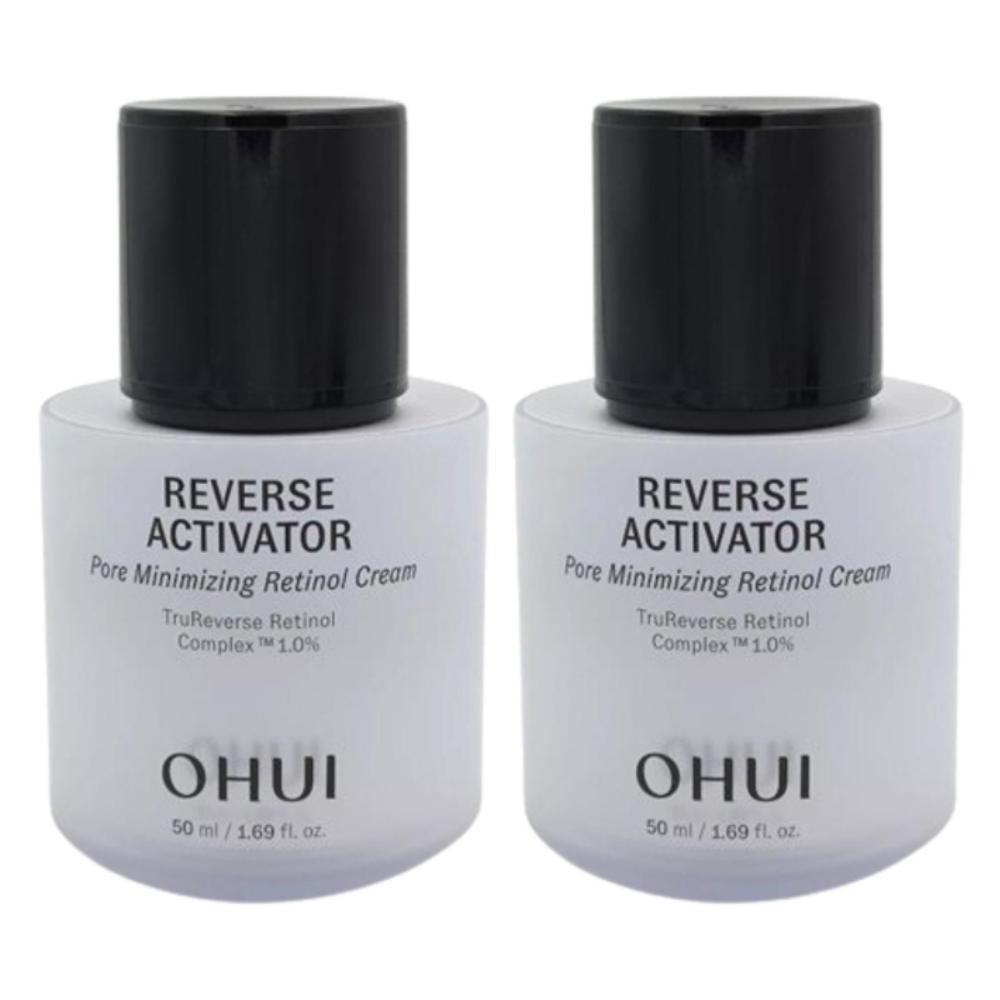 

OHUI Reverse Activator Крем с ретинолом для сужения пор 50 мл – Корейский увлажняющий крем с ретинолом для гладкой, упругой кожи и сужения пор 50ml 2ea