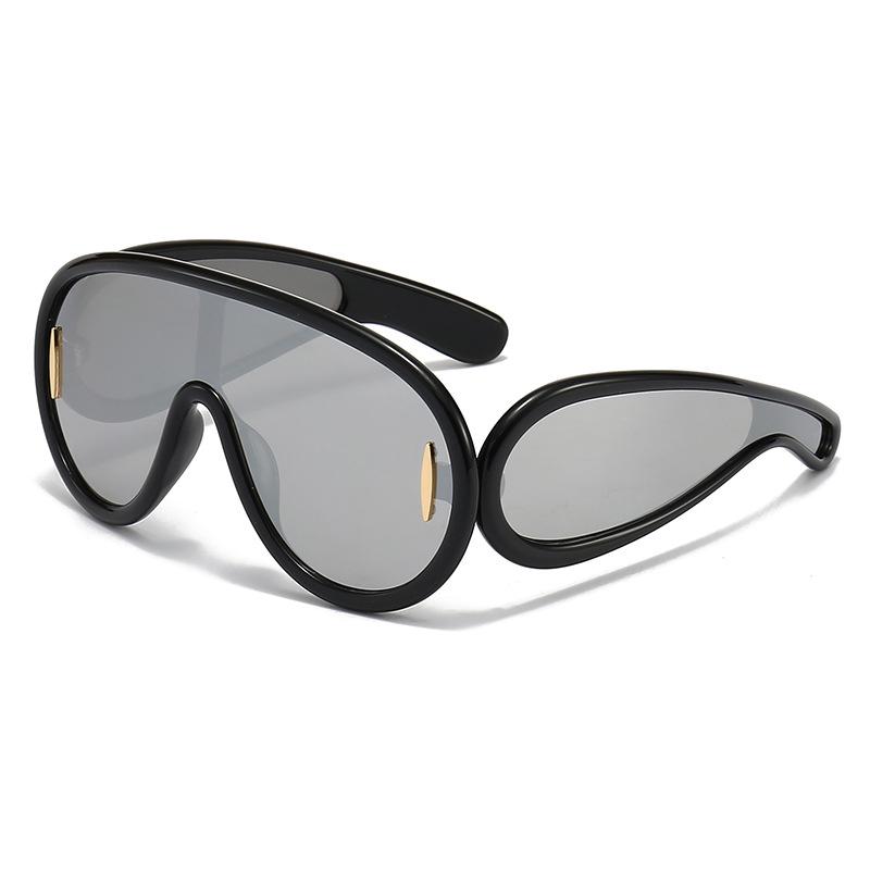 Y2K Vintage Oversized Pilot Sunglasses UV400 Fashion Mirror Shades Trendy Punk Cool Sun Glasses For Women Men